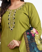 Olive Elegance Kurta Set