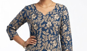 The Indigo Kalamkari dress